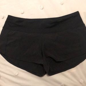2.5” black Lululemon shorts- Size 6.